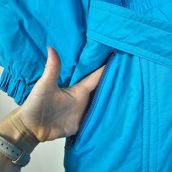 VTG 70s Penney Track & Court Ski Jumpsuit US Small Turquoise Made in Italy Rare - Picture 6 of 14